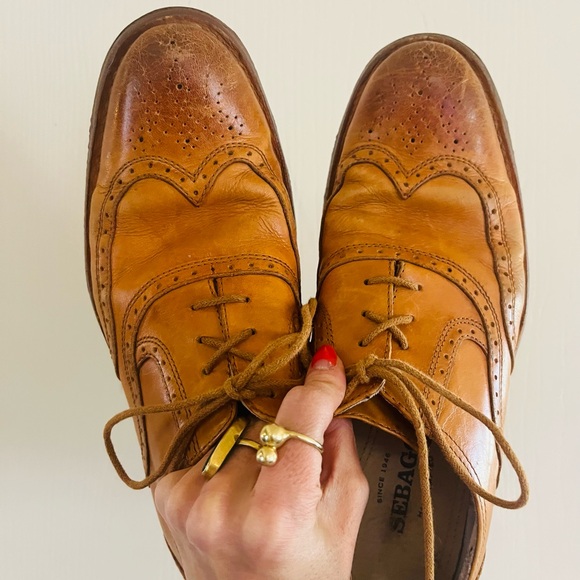 Sebago Men\'s Tan Leather Brogues